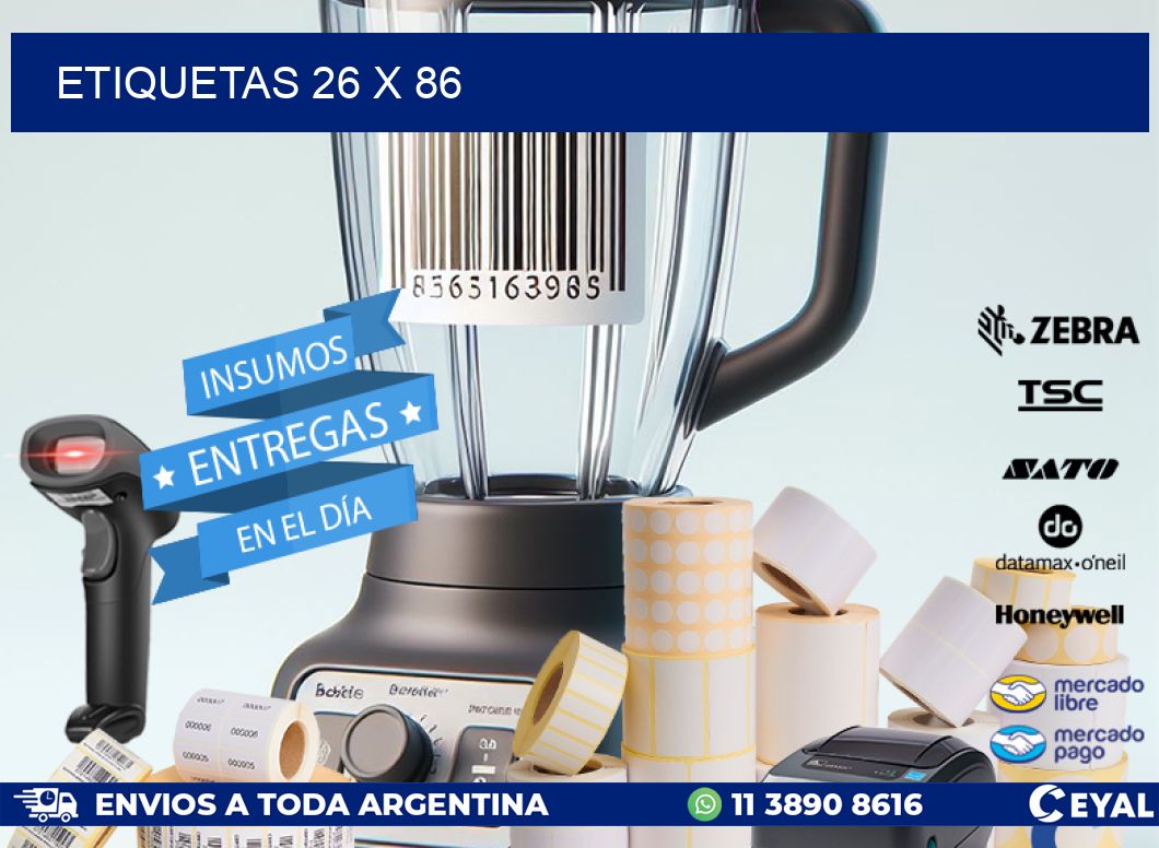 ETIQUETAS 26 x 86