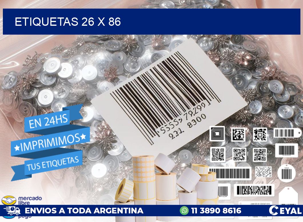 ETIQUETAS 26 x 86