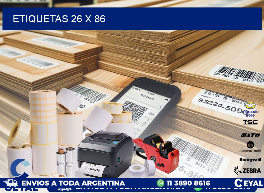 ETIQUETAS 26 x 86
