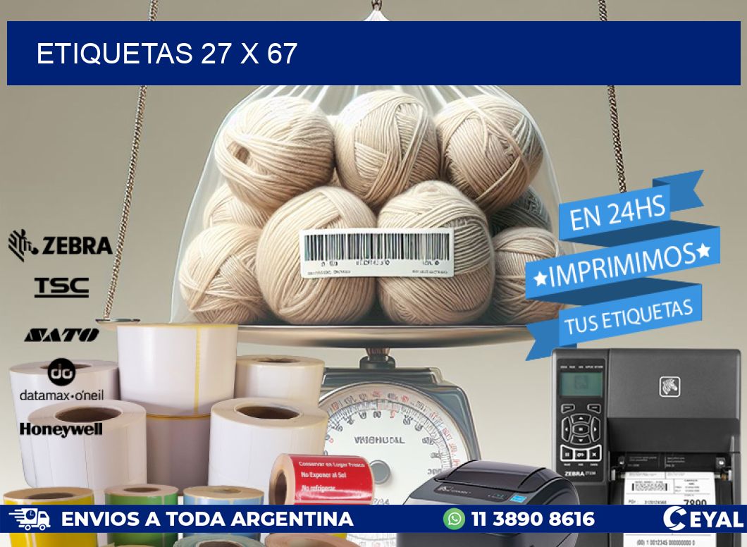 ETIQUETAS 27 x 67