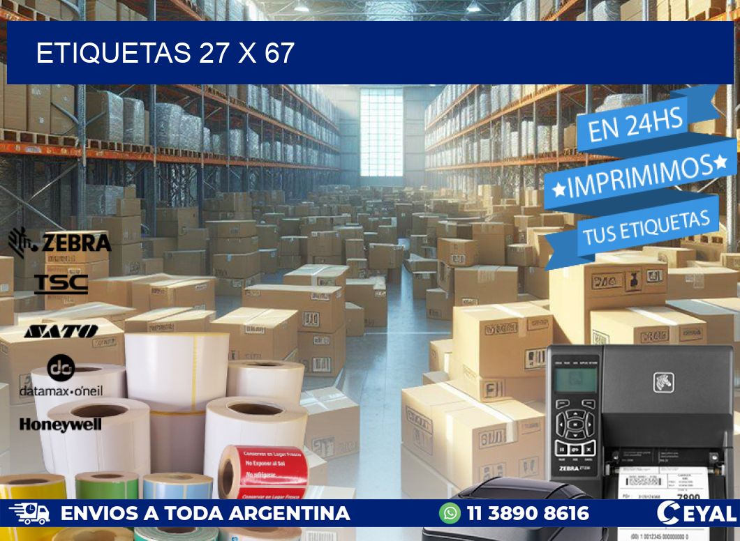 ETIQUETAS 27 x 67