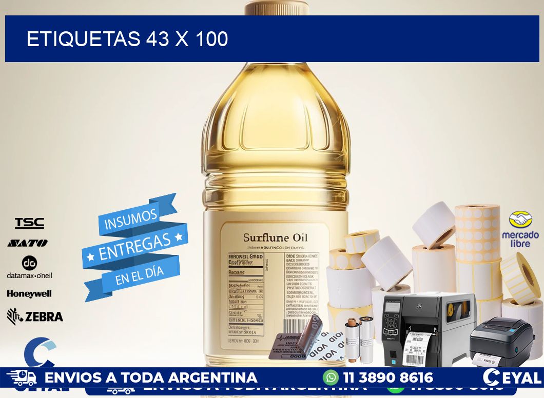 ETIQUETAS 43 x 100