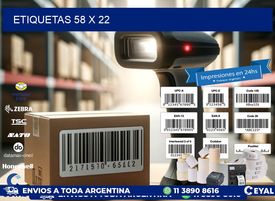 ETIQUETAS 58 x 22