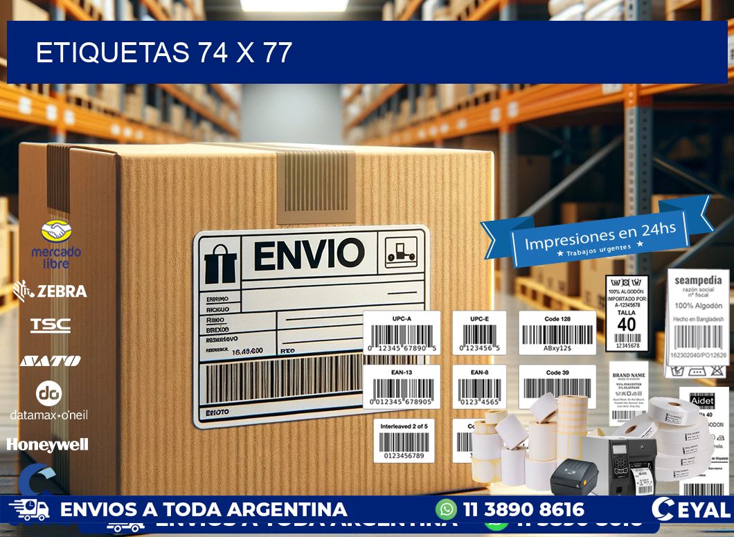ETIQUETAS 74 x 77