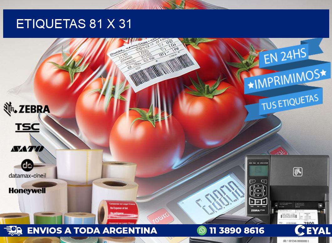 ETIQUETAS 81 x 31