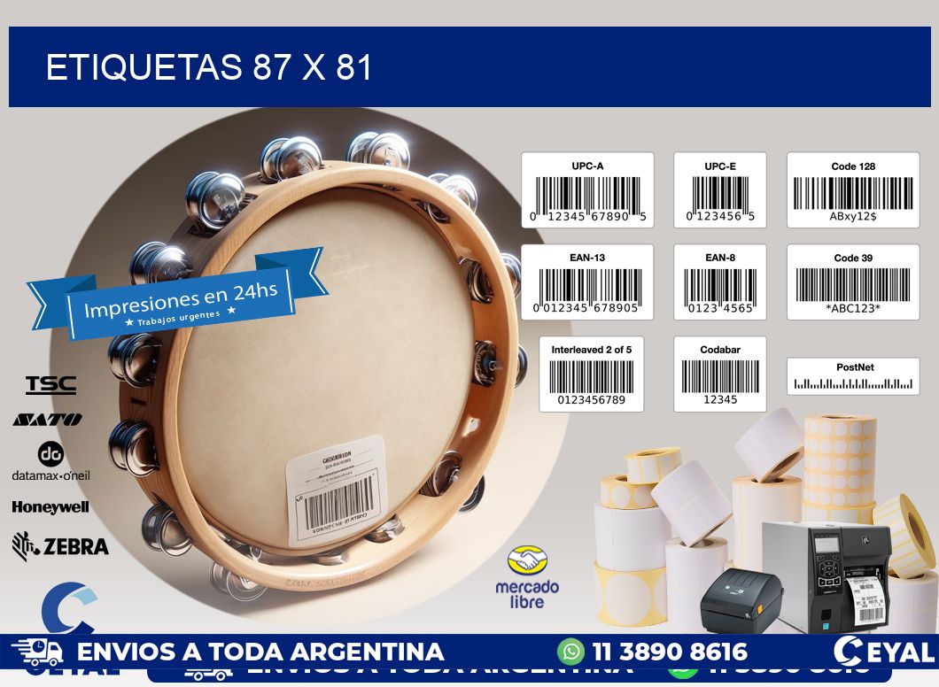 ETIQUETAS 87 x 81