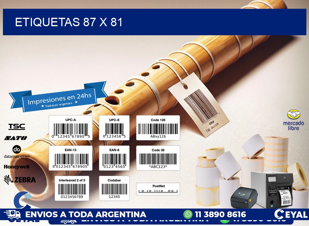 ETIQUETAS 87 x 81