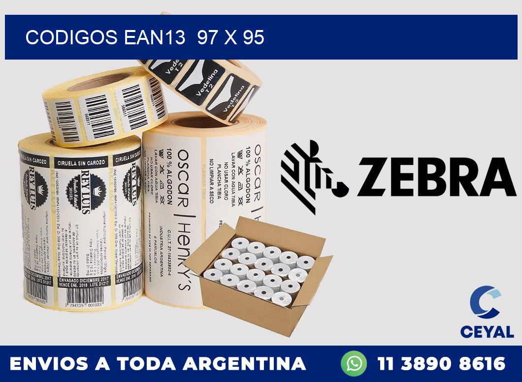 CODIGOS EAN13  97 x 95