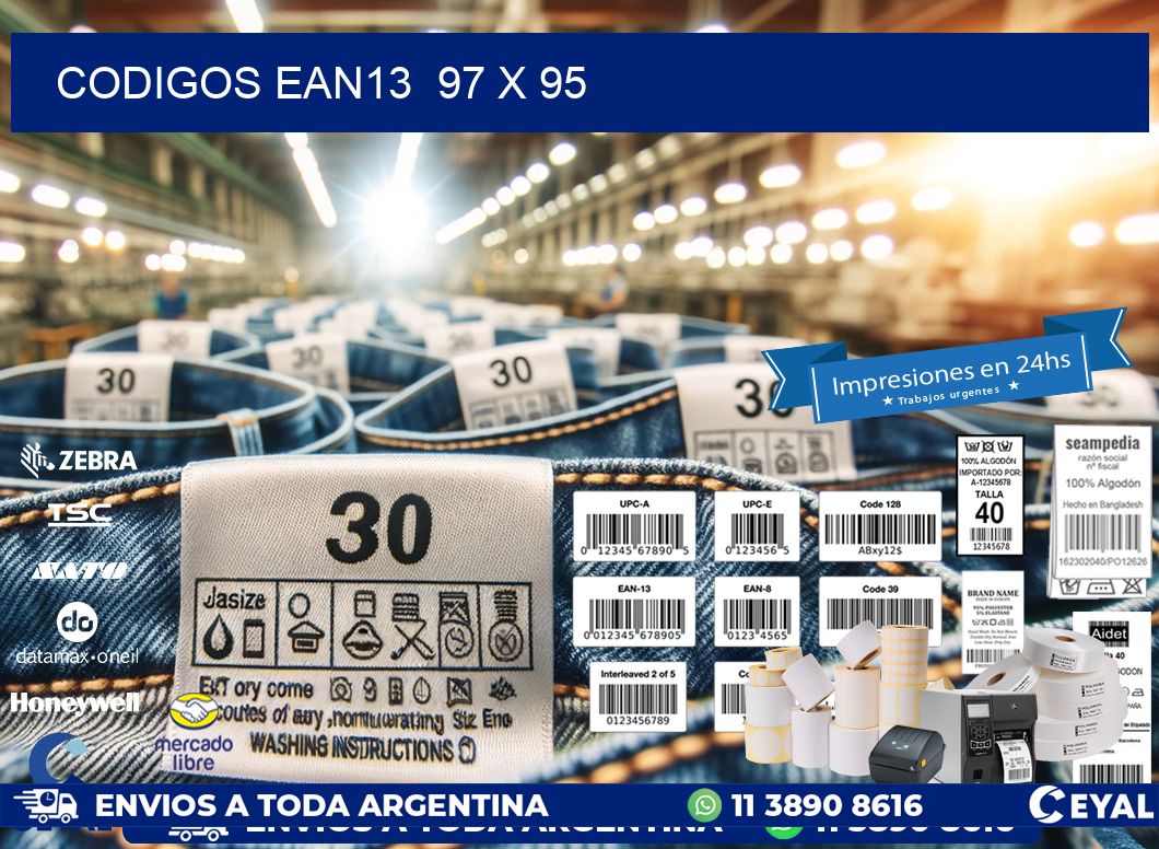 CODIGOS EAN13  97 x 95