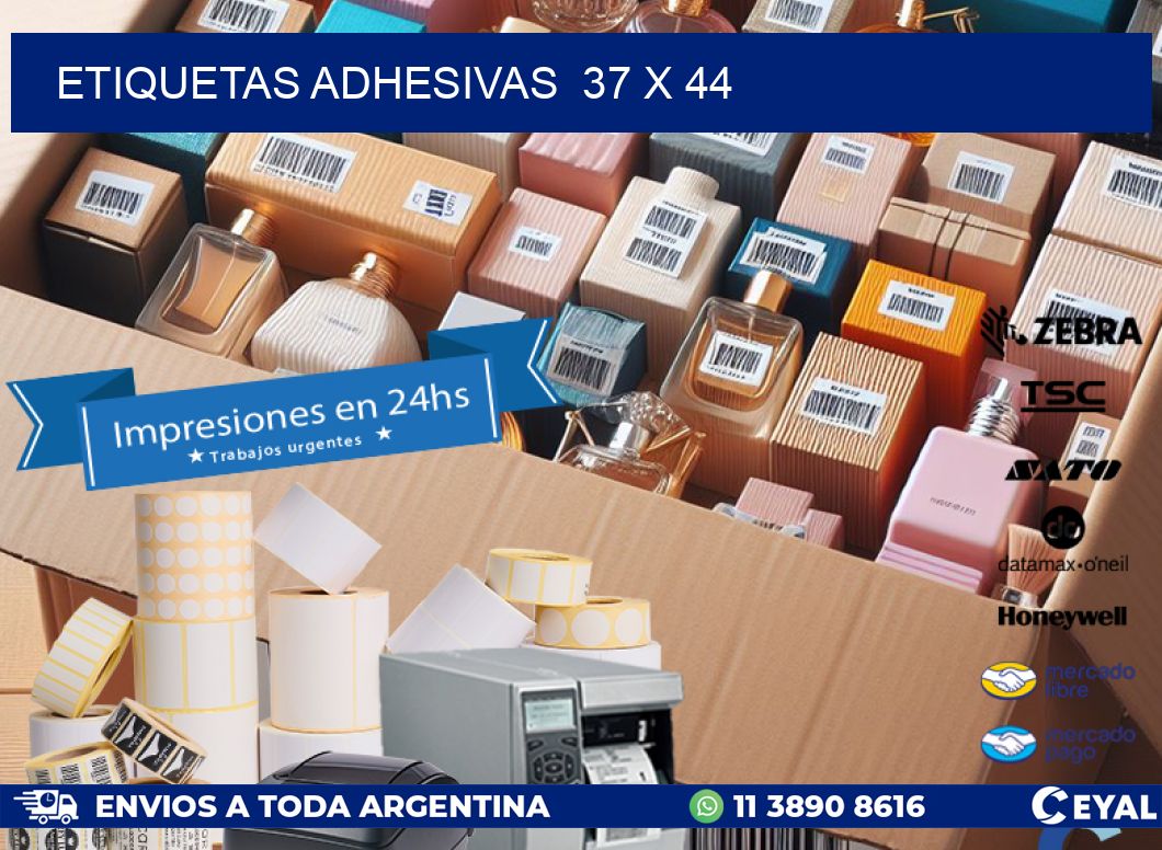 ETIQUETAS ADHESIVAS  37 x 44