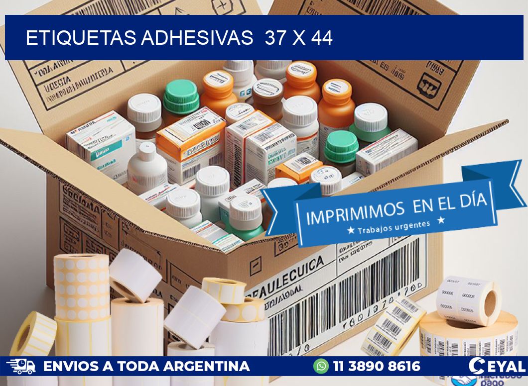ETIQUETAS ADHESIVAS  37 x 44