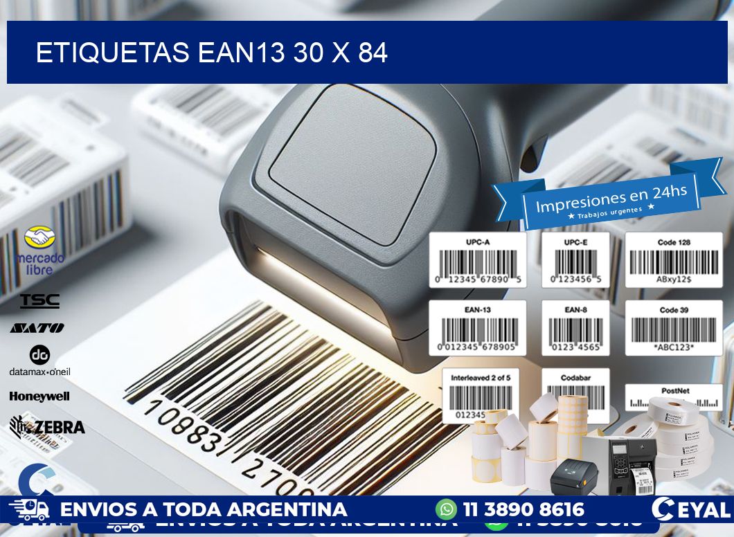 ETIQUETAS EAN13 30 x 84
