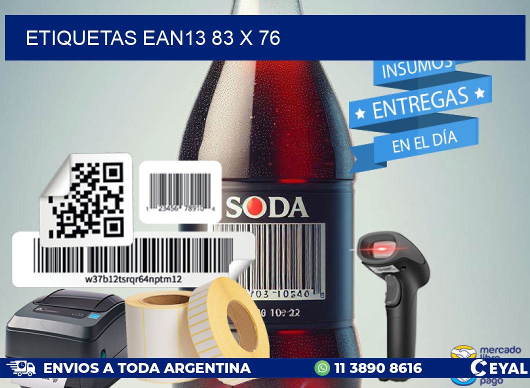 ETIQUETAS EAN13 83 x 76
