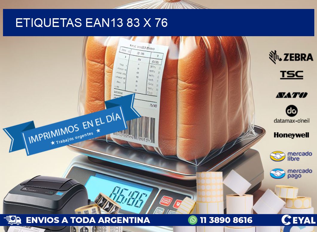 ETIQUETAS EAN13 83 x 76