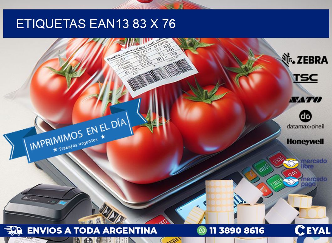 ETIQUETAS EAN13 83 x 76