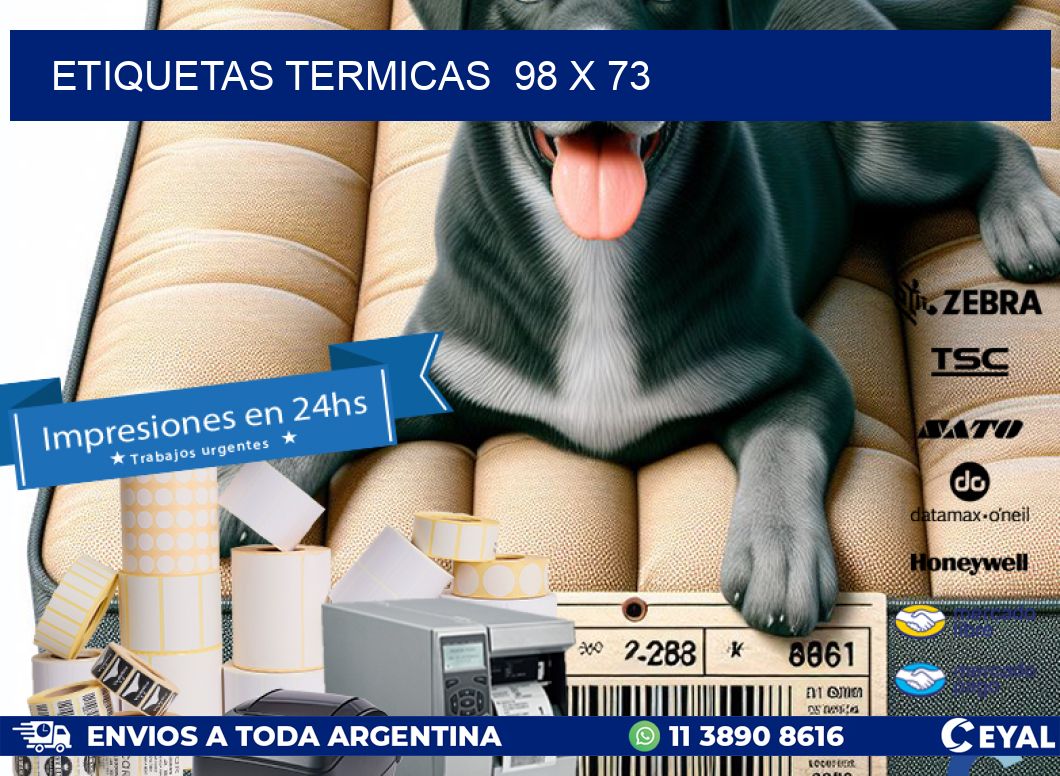 ETIQUETAS TERMICAS  98 x 73