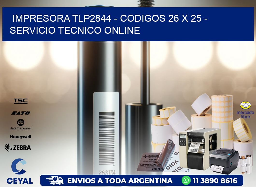 IMPRESORA TLP2844 - CODIGOS 26 x 25 - SERVICIO TECNICO ONLINE