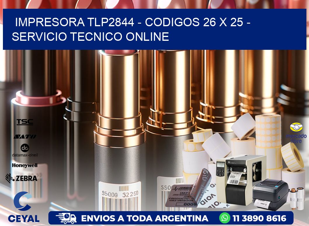 IMPRESORA TLP2844 – CODIGOS 26 x 25 – SERVICIO TECNICO ONLINE