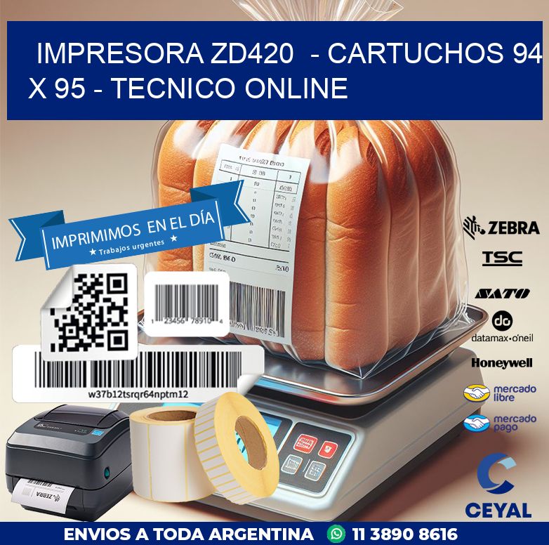 IMPRESORA ZD420  – CARTUCHOS 94 x 95 – TECNICO ONLINE
