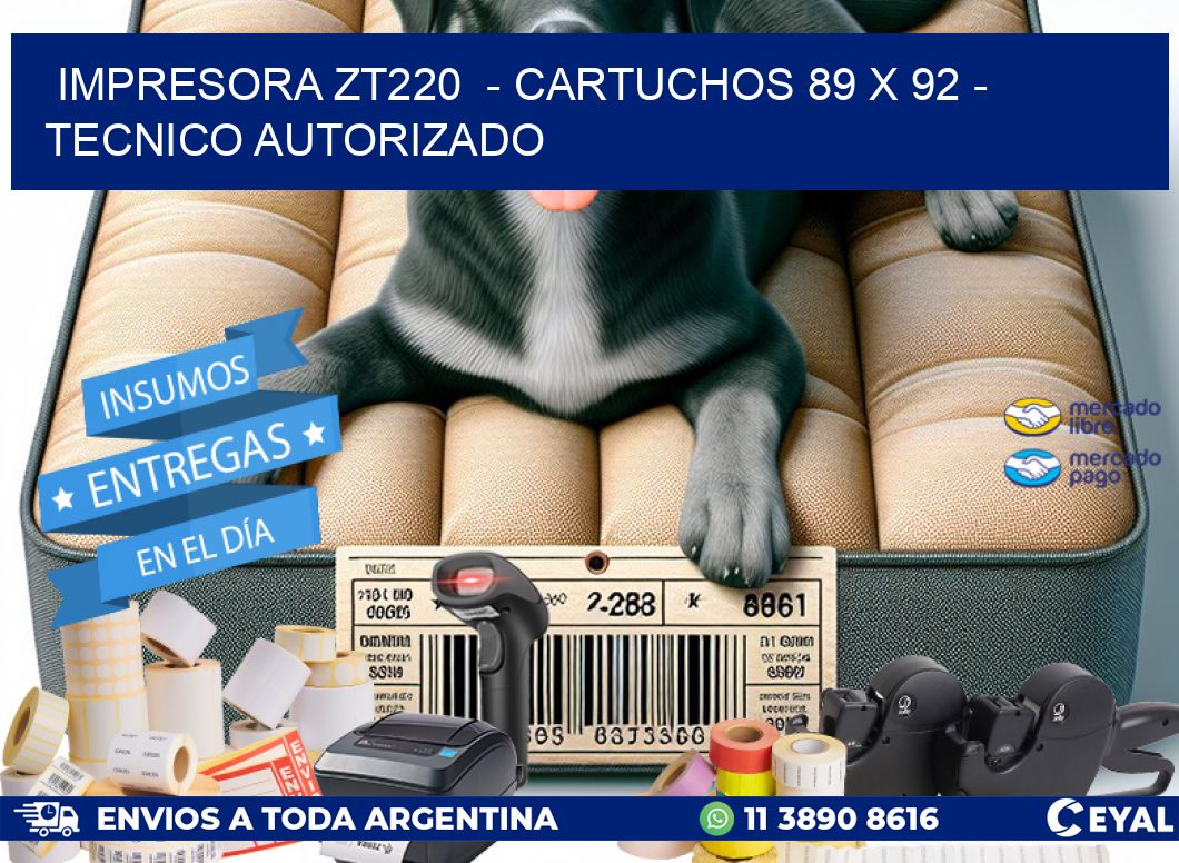IMPRESORA ZT220  - CARTUCHOS 89 x 92 - TECNICO AUTORIZADO