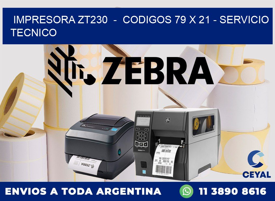 IMPRESORA ZT230  -  CODIGOS 79 x 21 - SERVICIO TECNICO