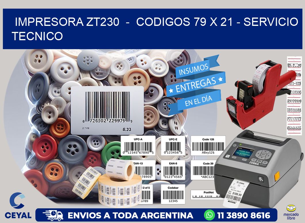 IMPRESORA ZT230  –  CODIGOS 79 x 21 – SERVICIO TECNICO