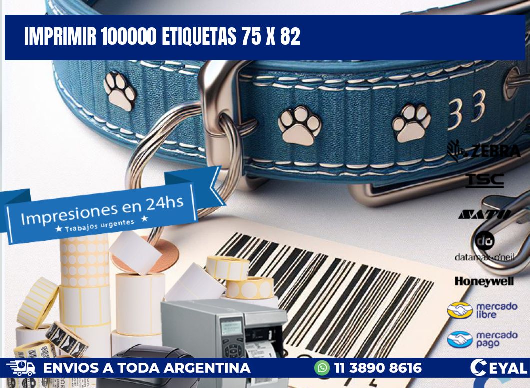 IMPRIMIR 100000 ETIQUETAS 75 x 82