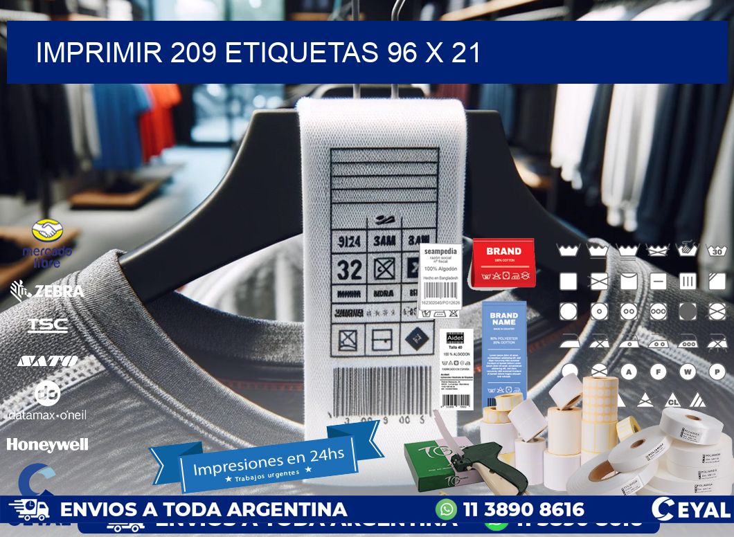 IMPRIMIR 209 ETIQUETAS 96 x 21