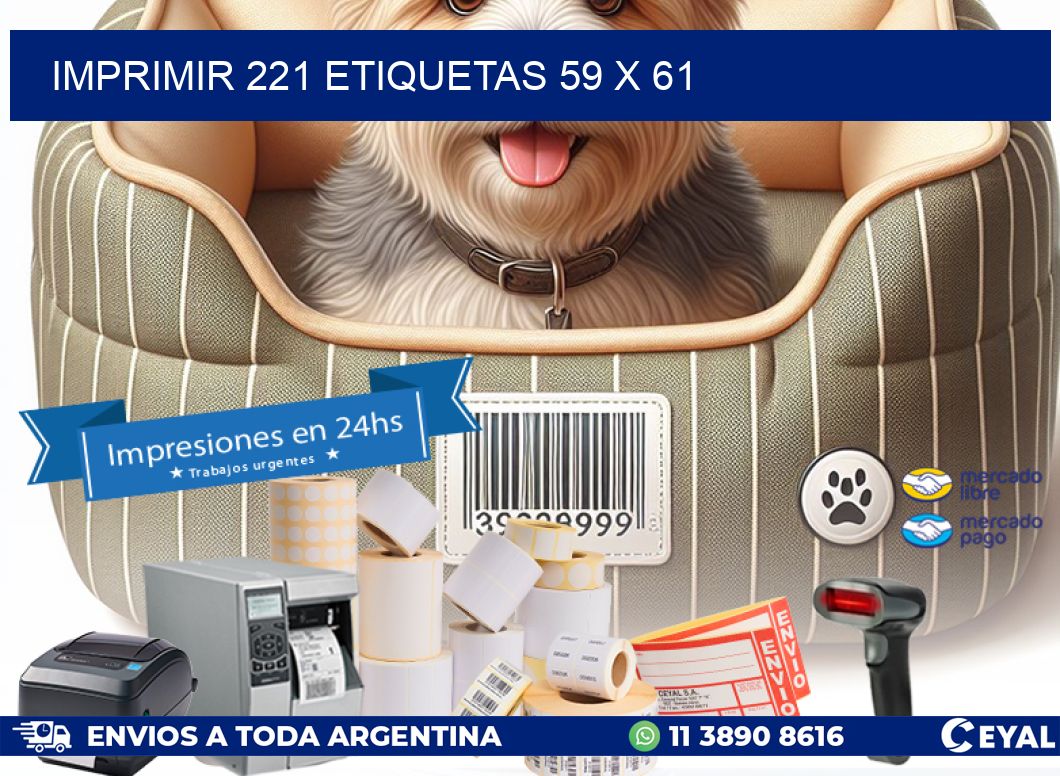 IMPRIMIR 221 ETIQUETAS 59 x 61