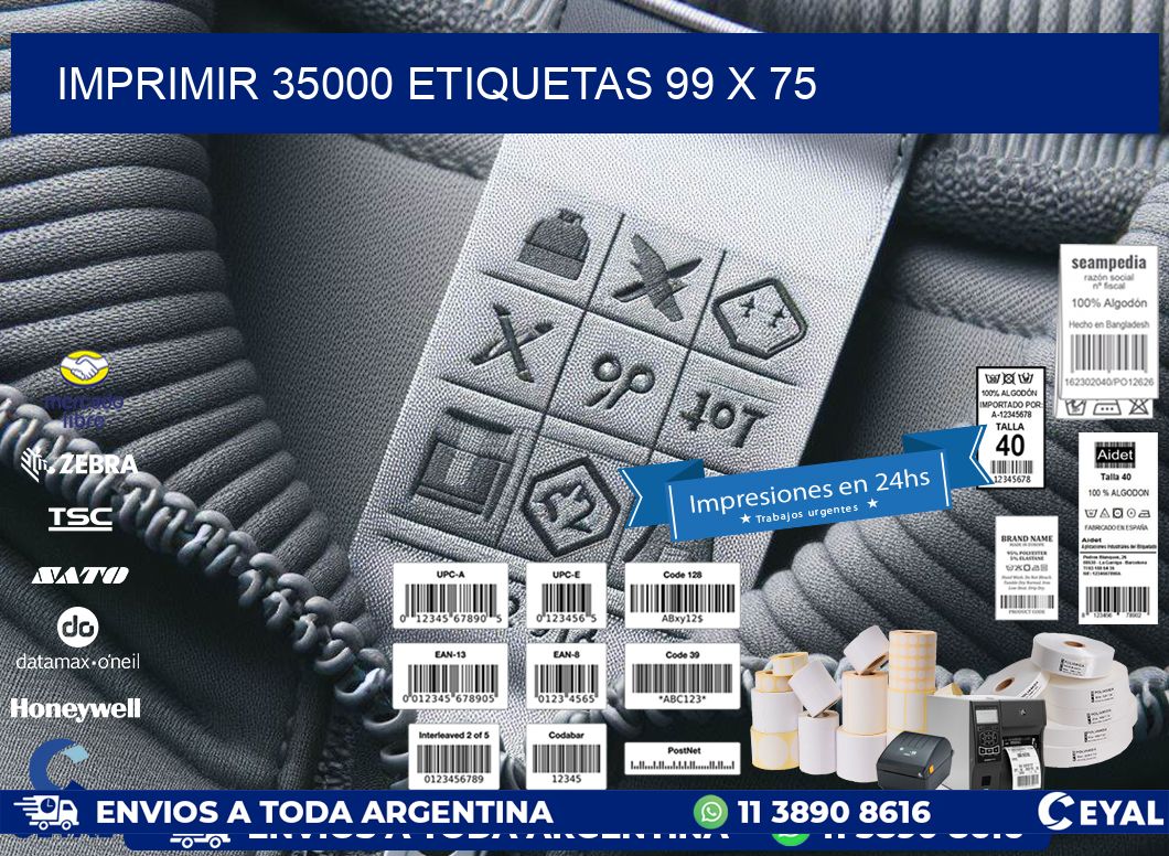 IMPRIMIR 35000 ETIQUETAS 99 x 75