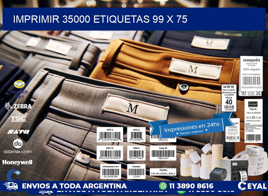 IMPRIMIR 35000 ETIQUETAS 99 x 75
