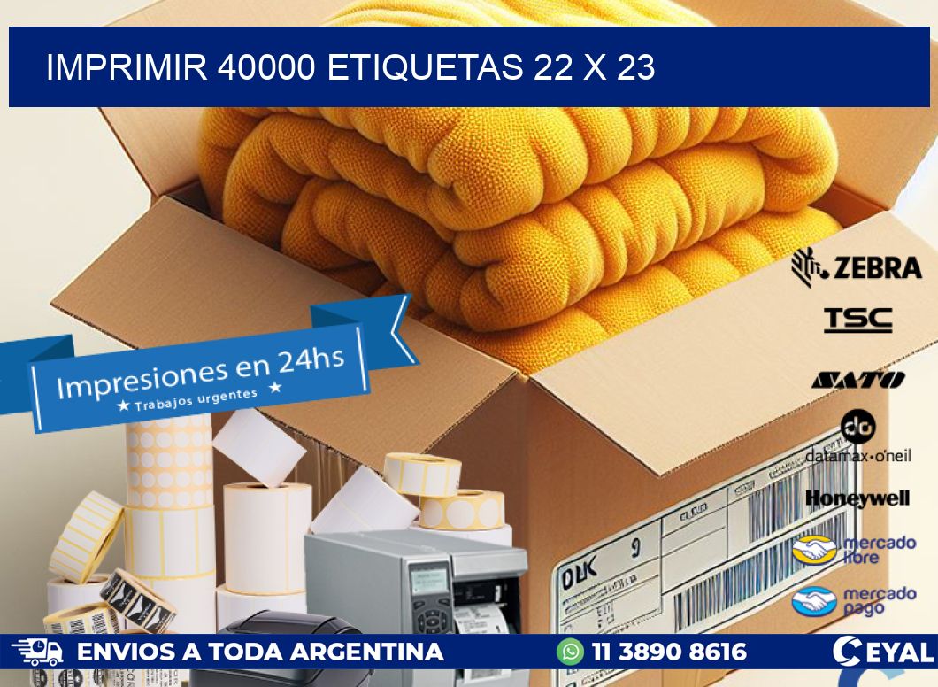 IMPRIMIR 40000 ETIQUETAS 22 x 23