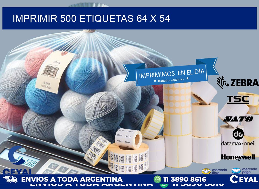 IMPRIMIR 500 ETIQUETAS 64 x 54