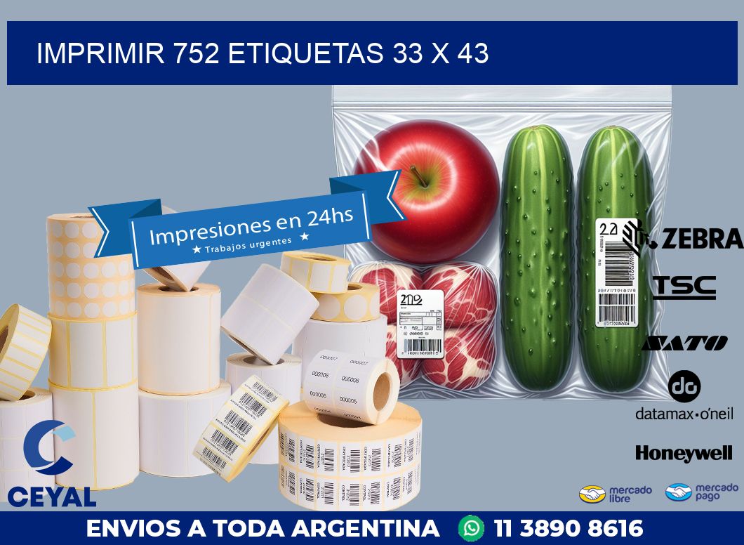 IMPRIMIR 752 ETIQUETAS 33 x 43