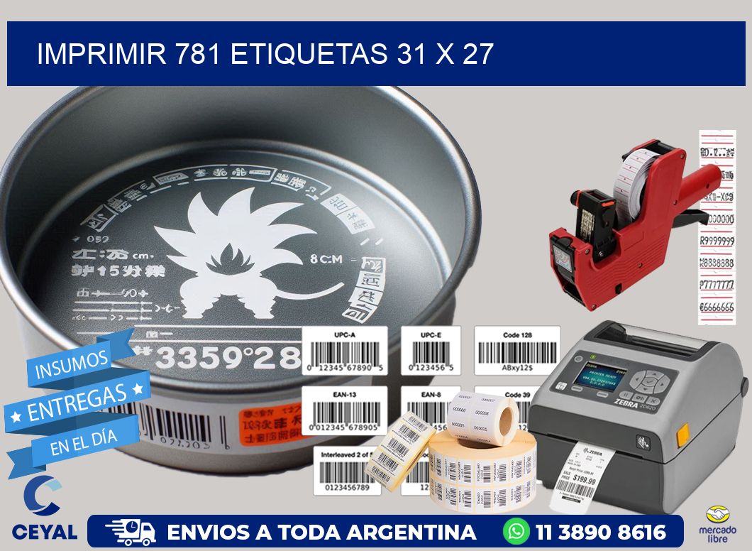 IMPRIMIR 781 ETIQUETAS 31 x 27