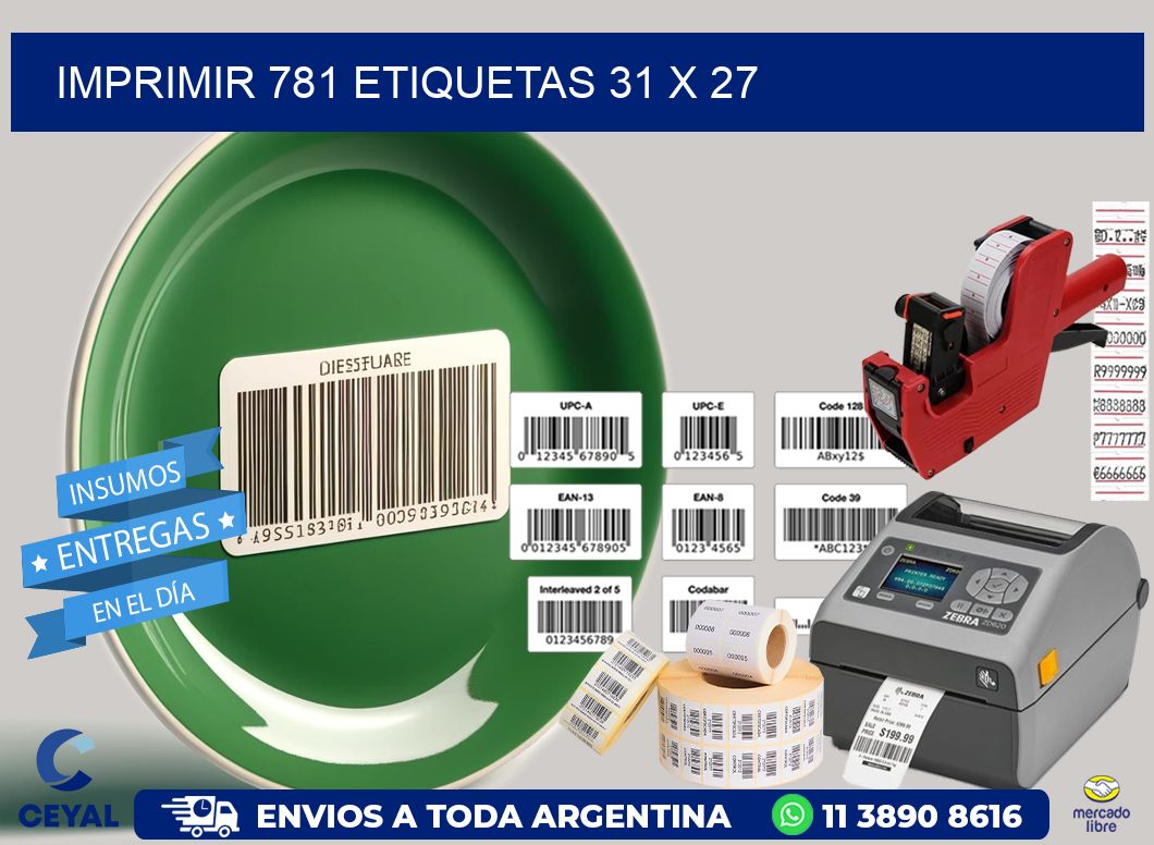 IMPRIMIR 781 ETIQUETAS 31 x 27