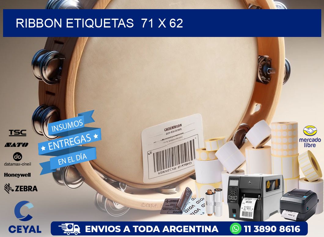 RIBBON ETIQUETAS  71 x 62