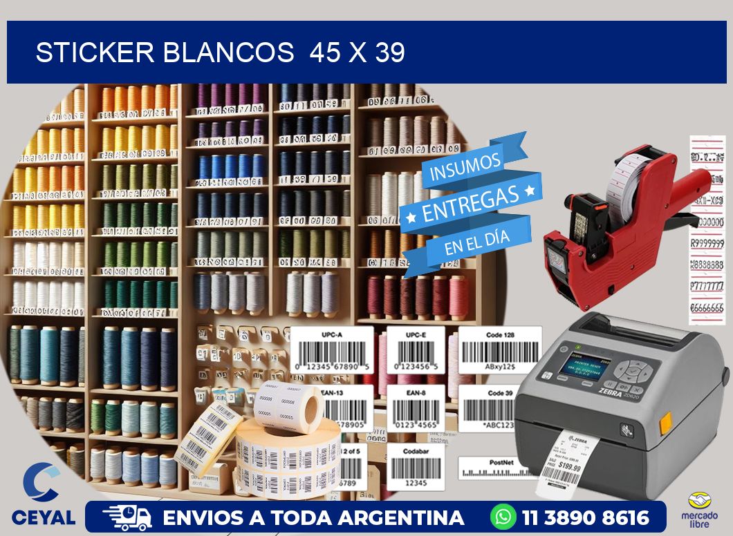 STICKER BLANCOS  45 x 39