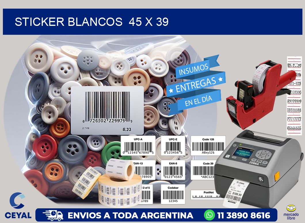 STICKER BLANCOS  45 x 39