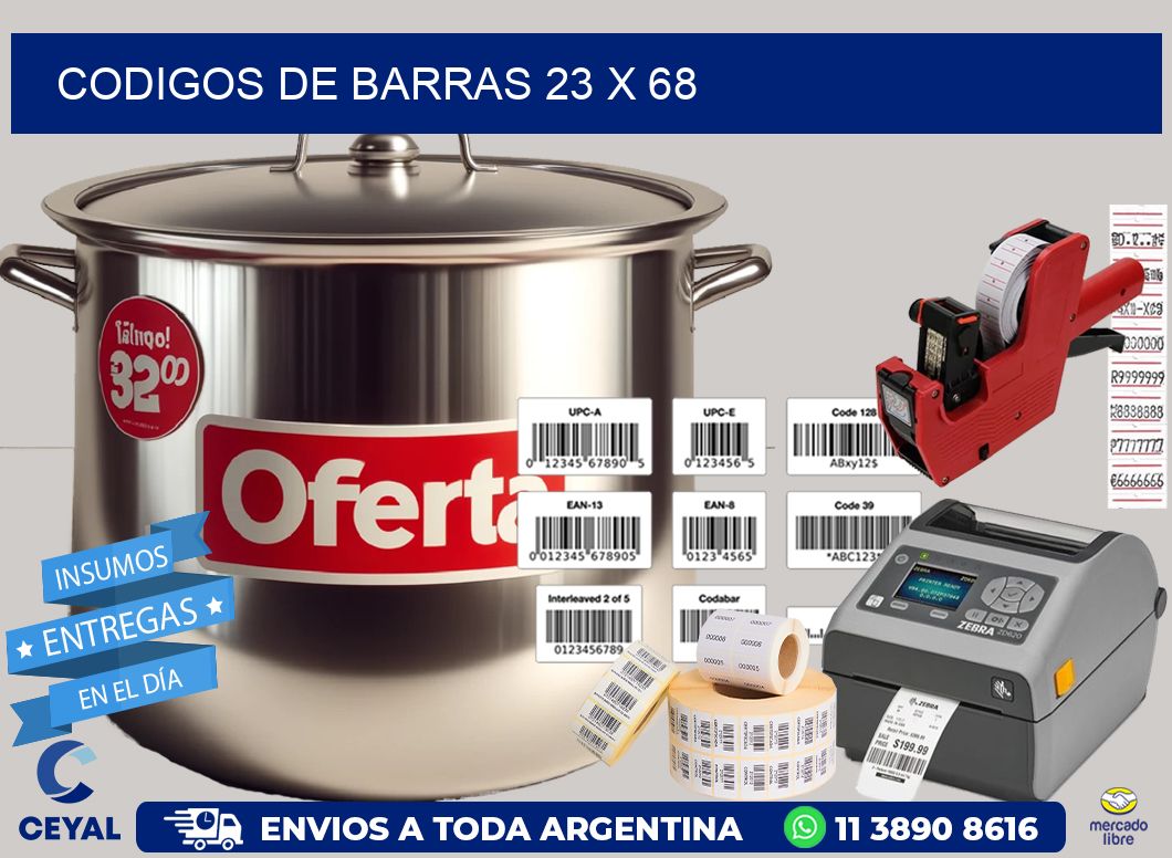 codigos de barras 23 x 68