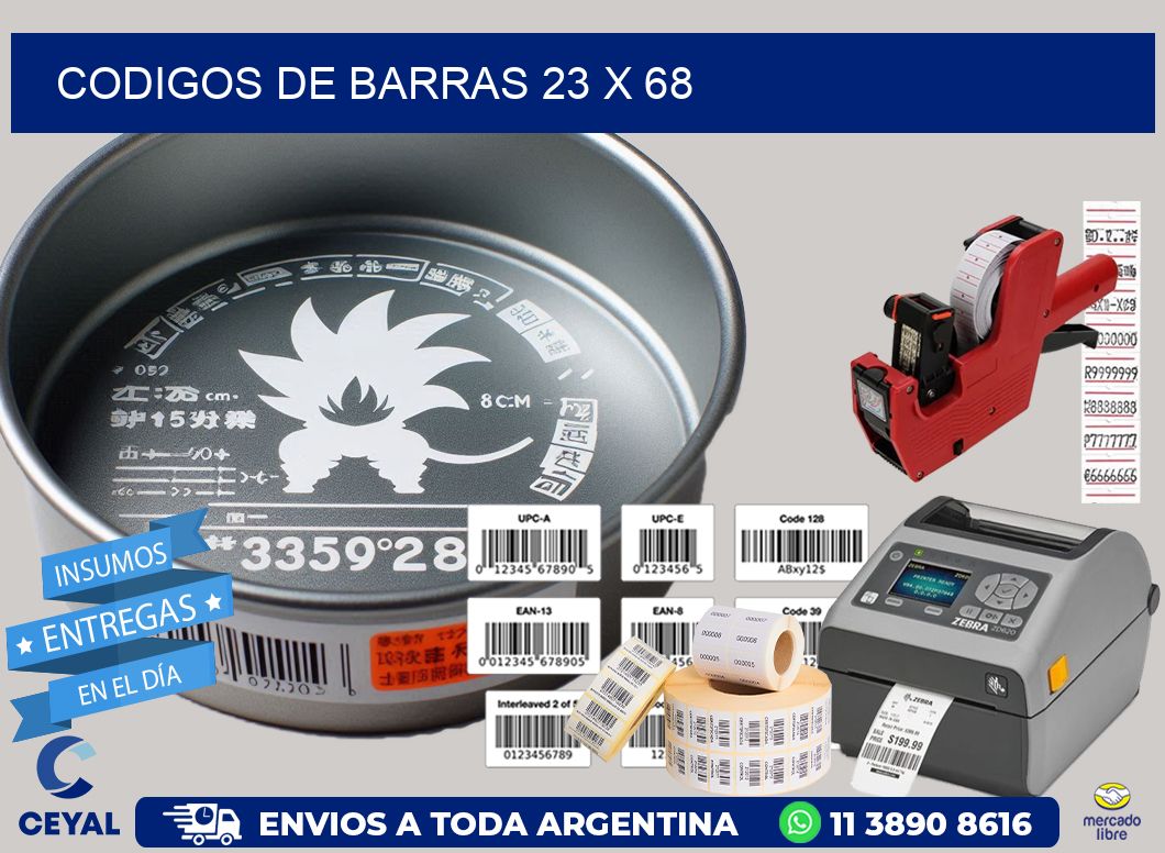 codigos de barras 23 x 68