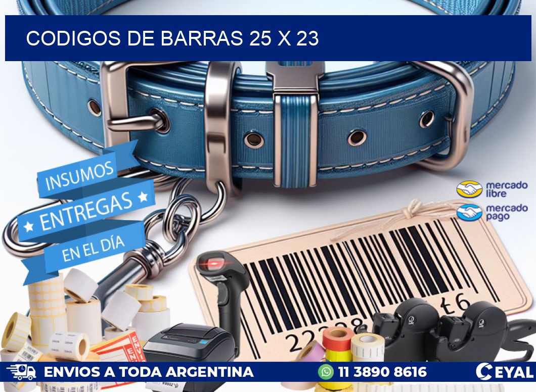 codigos de barras 25 x 23