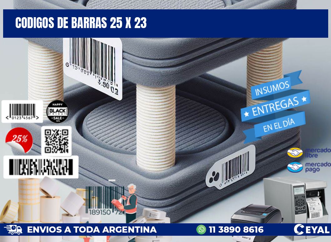 codigos de barras 25 x 23