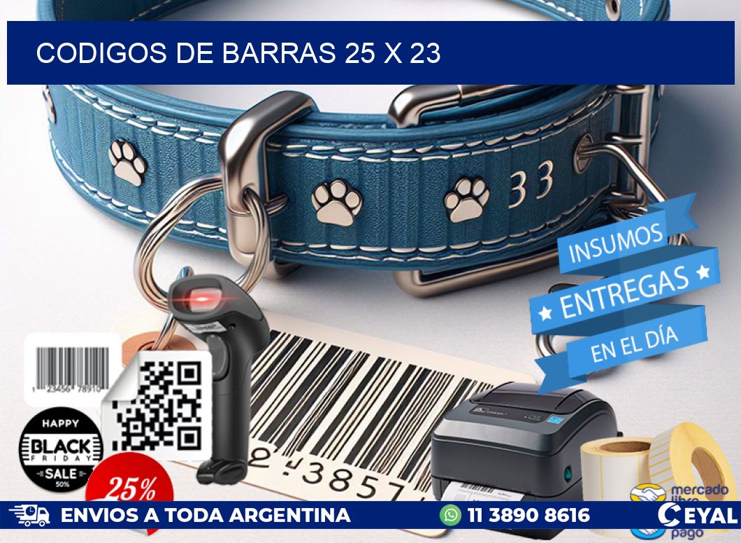 codigos de barras 25 x 23