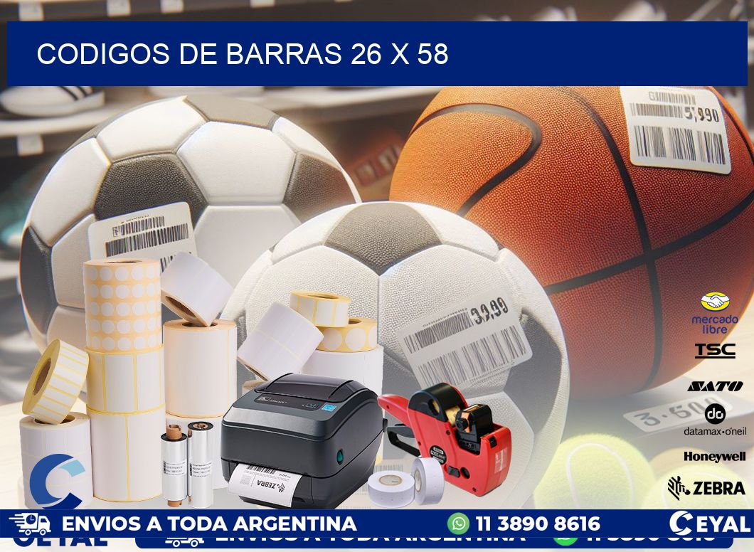 codigos de barras 26 x 58
