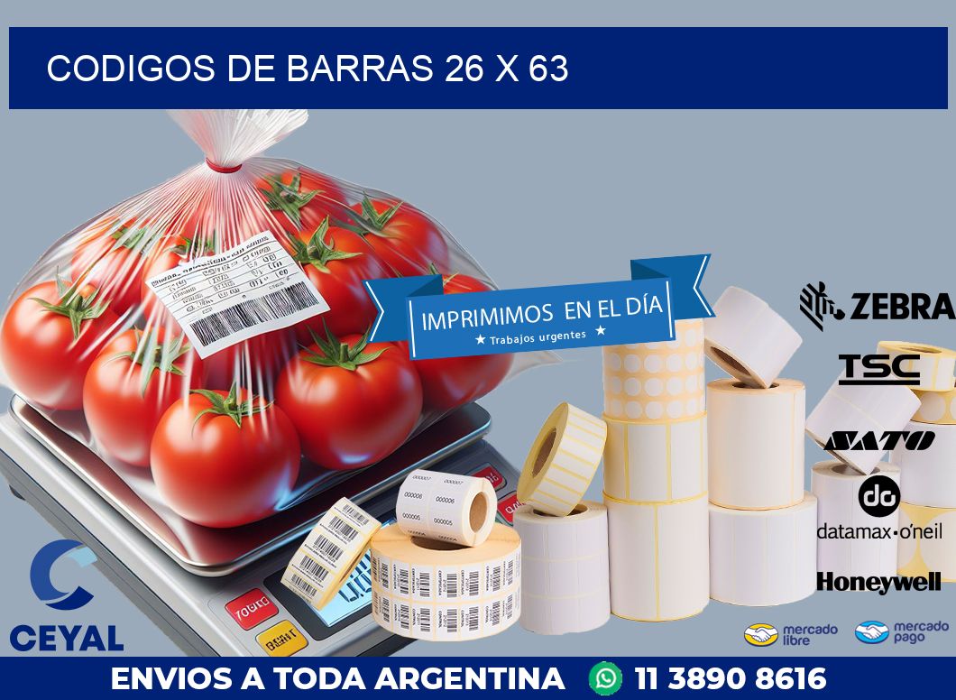 codigos de barras 26 x 63