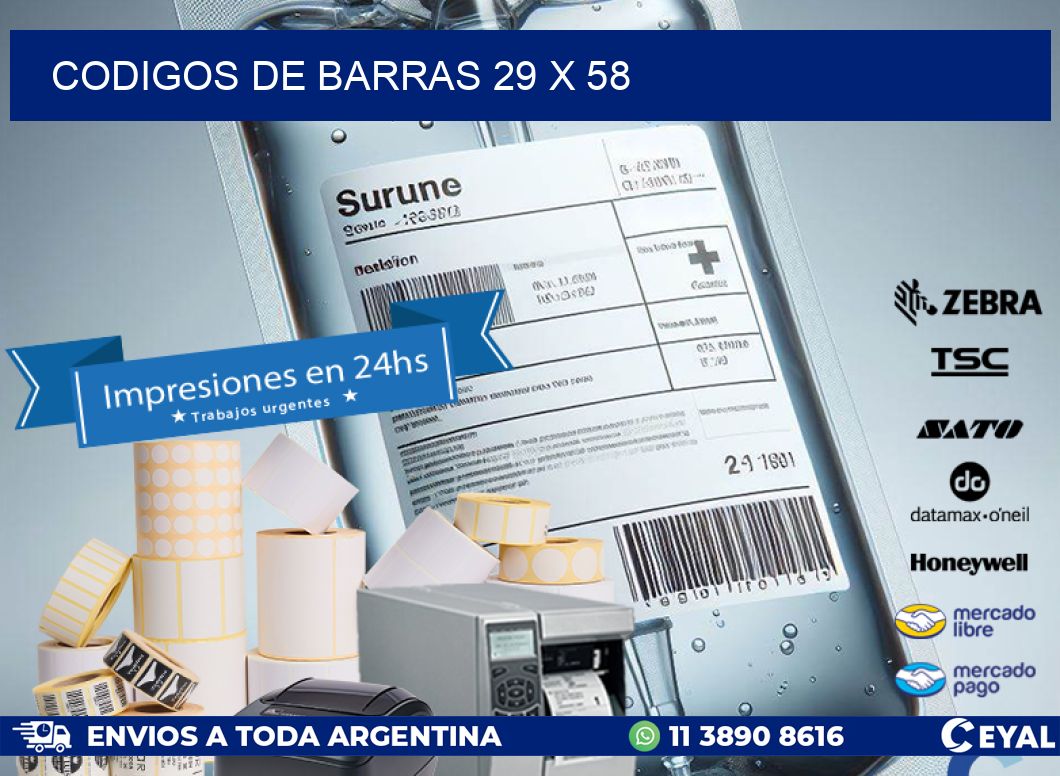 codigos de barras 29 x 58