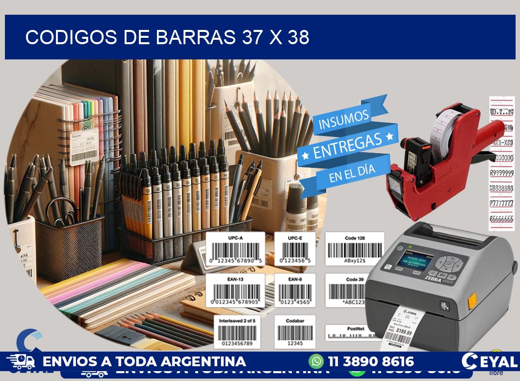 codigos de barras 37 x 38