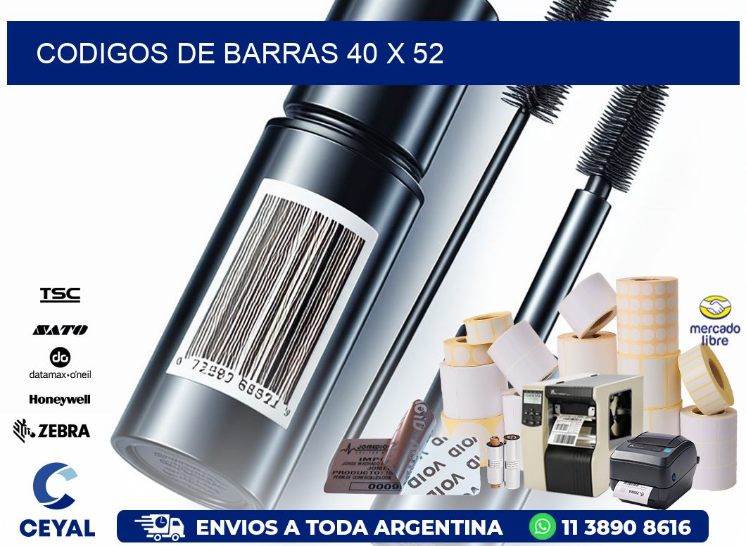 codigos de barras 40 x 52