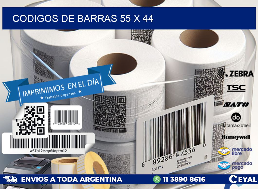 codigos de barras 55 x 44